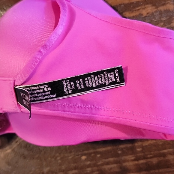 Victoria's‎ Secret So Obsessed Push Up Bra Size 34C Pink - Picture 3 of 4